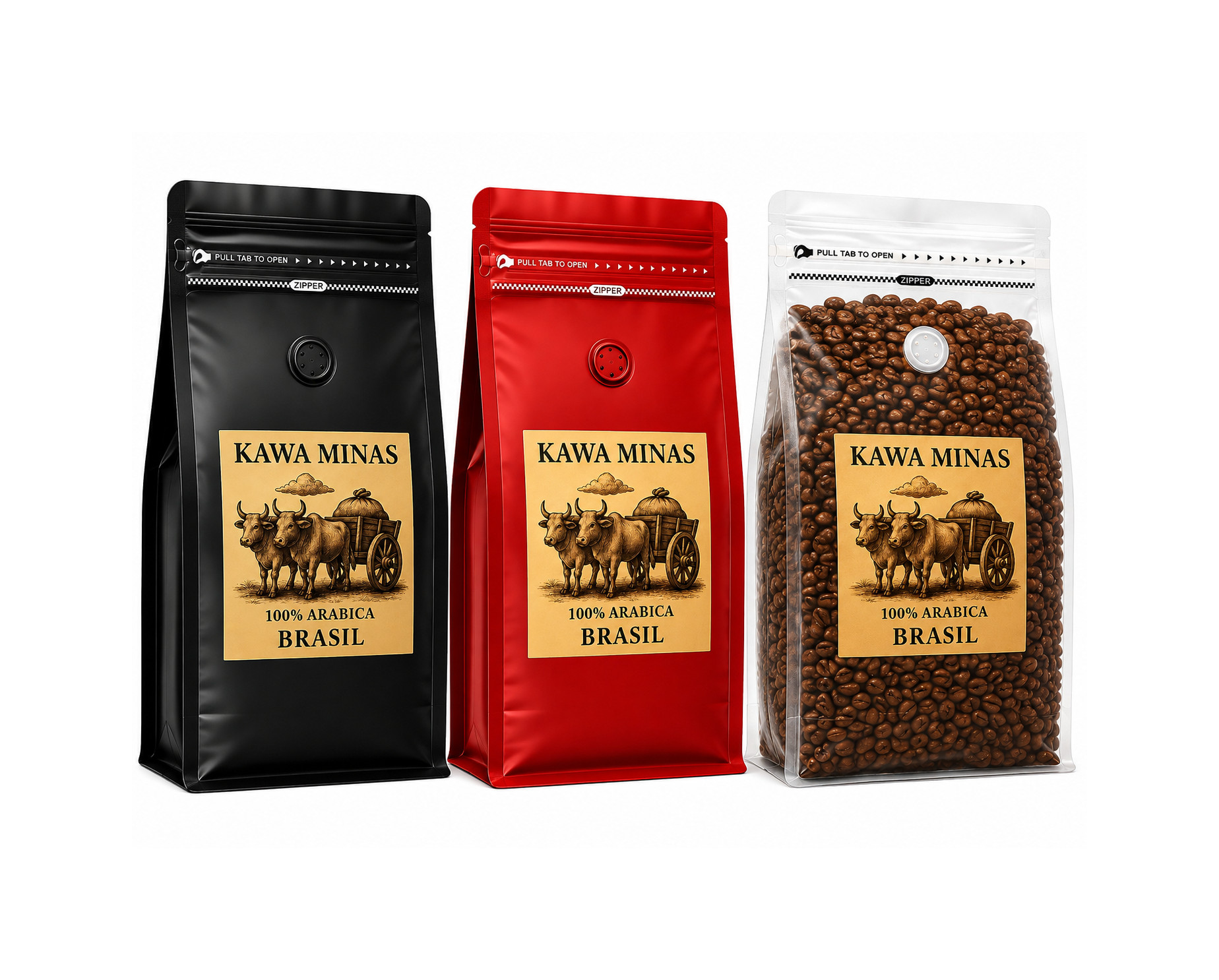 Kawa ziarnista "100% arabica" 3 x 1kg MIX